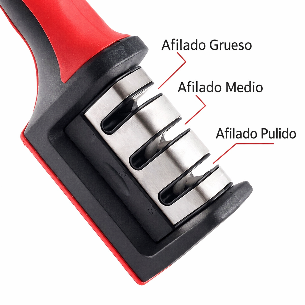 Afilador de Cuchillos Multifunción – 3 Ranuras