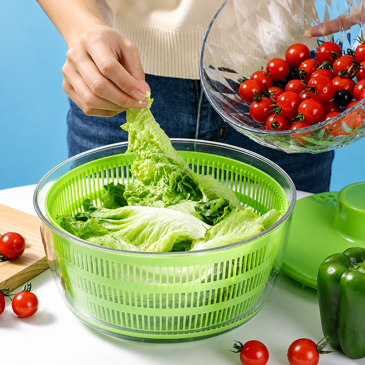 Secador de Verduras Centrifugador de Ensaladas
