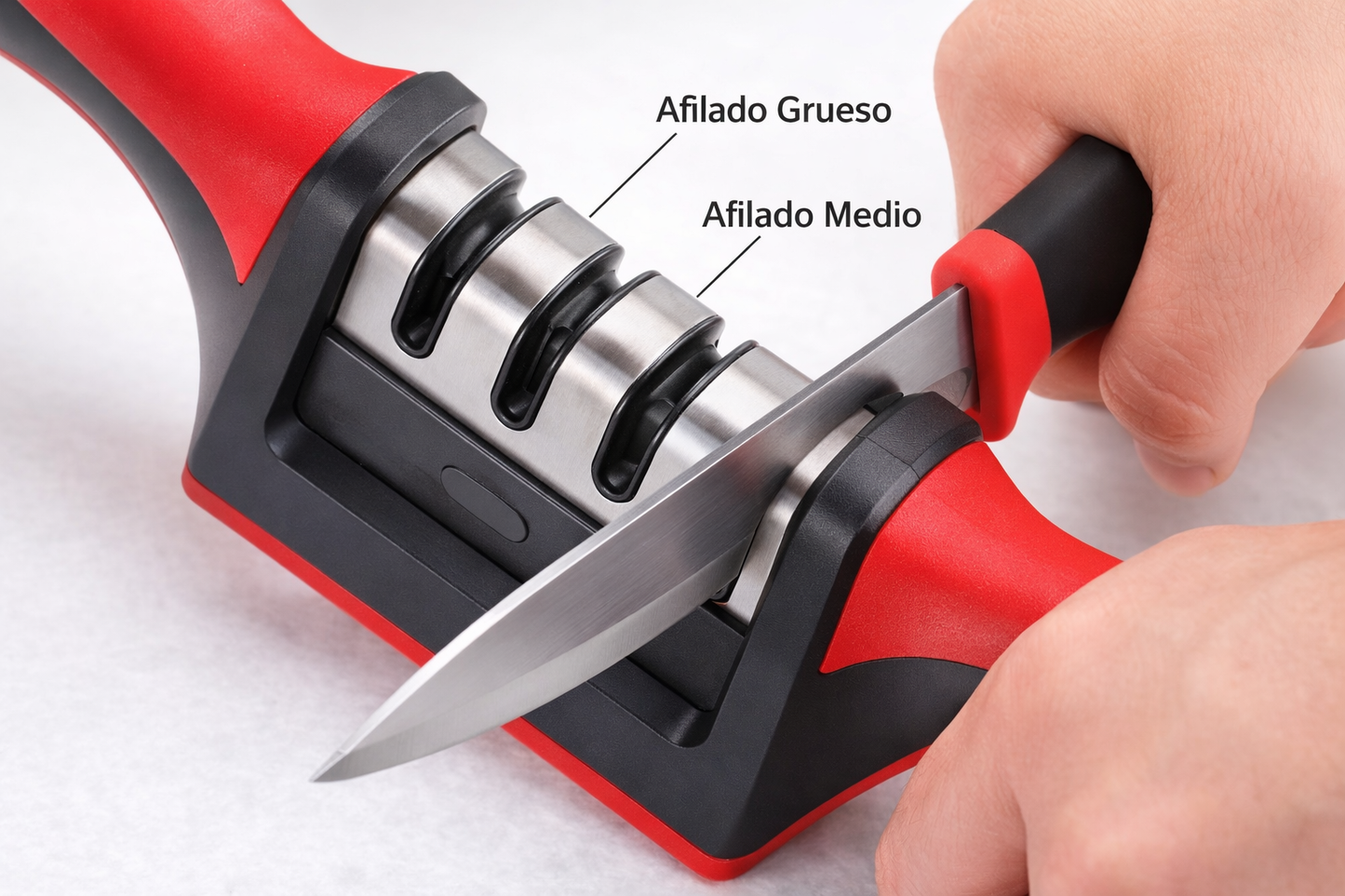 Afilador de Cuchillos Multifunción – 3 Ranuras
