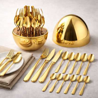 SET DE CUBIERTOS LUJO DE HUEVO