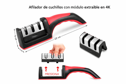 Afilador de Cuchillos Multifunción – 3 Ranuras